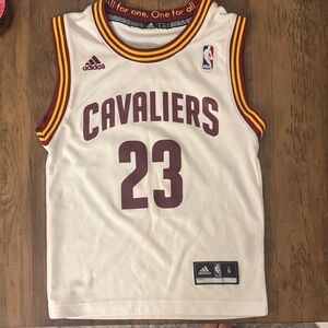 Adidas Cavaliers Kids Jersey - Cream and Maroon